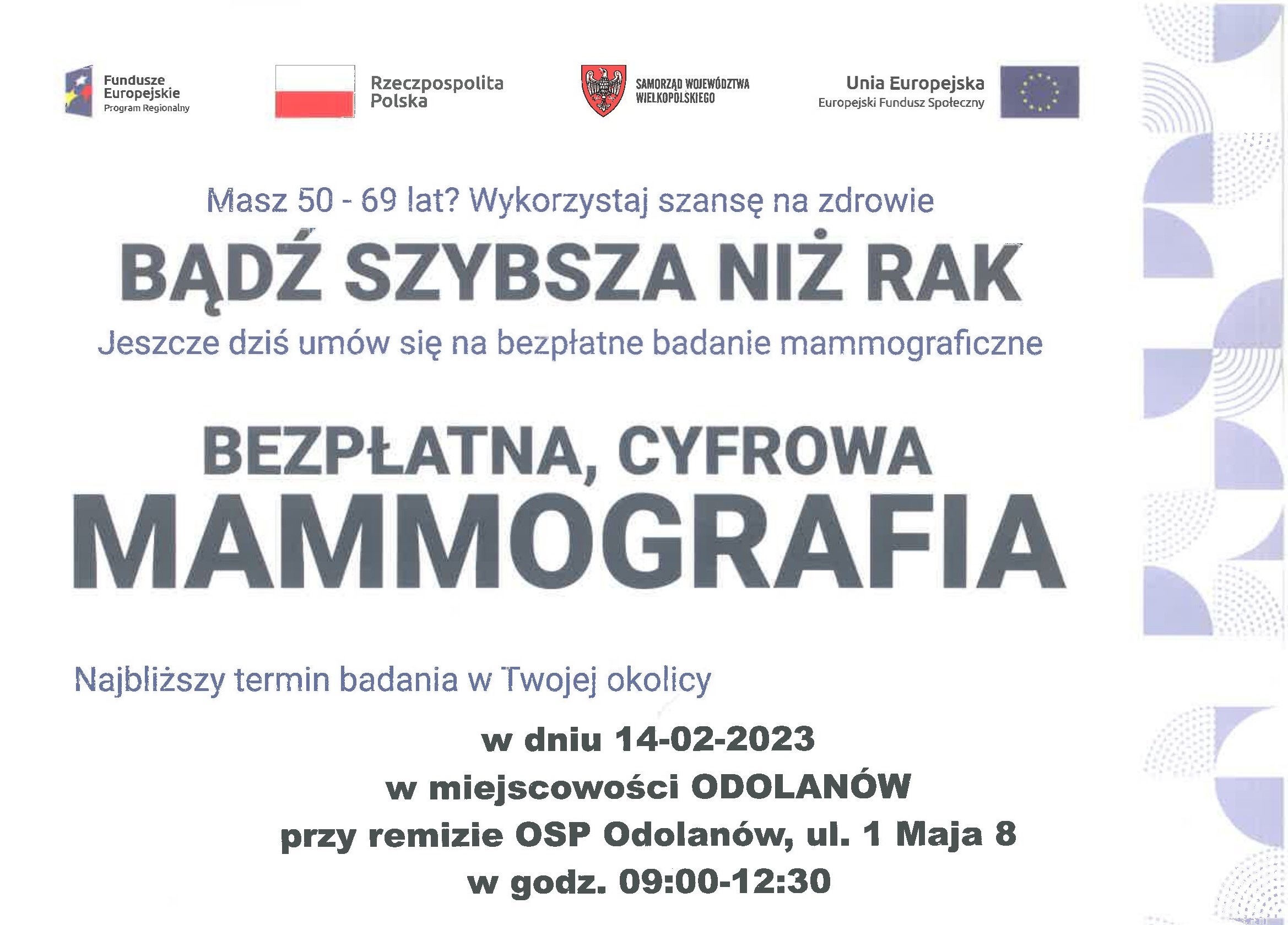 Bezpłatna mammografia w Odolanowie