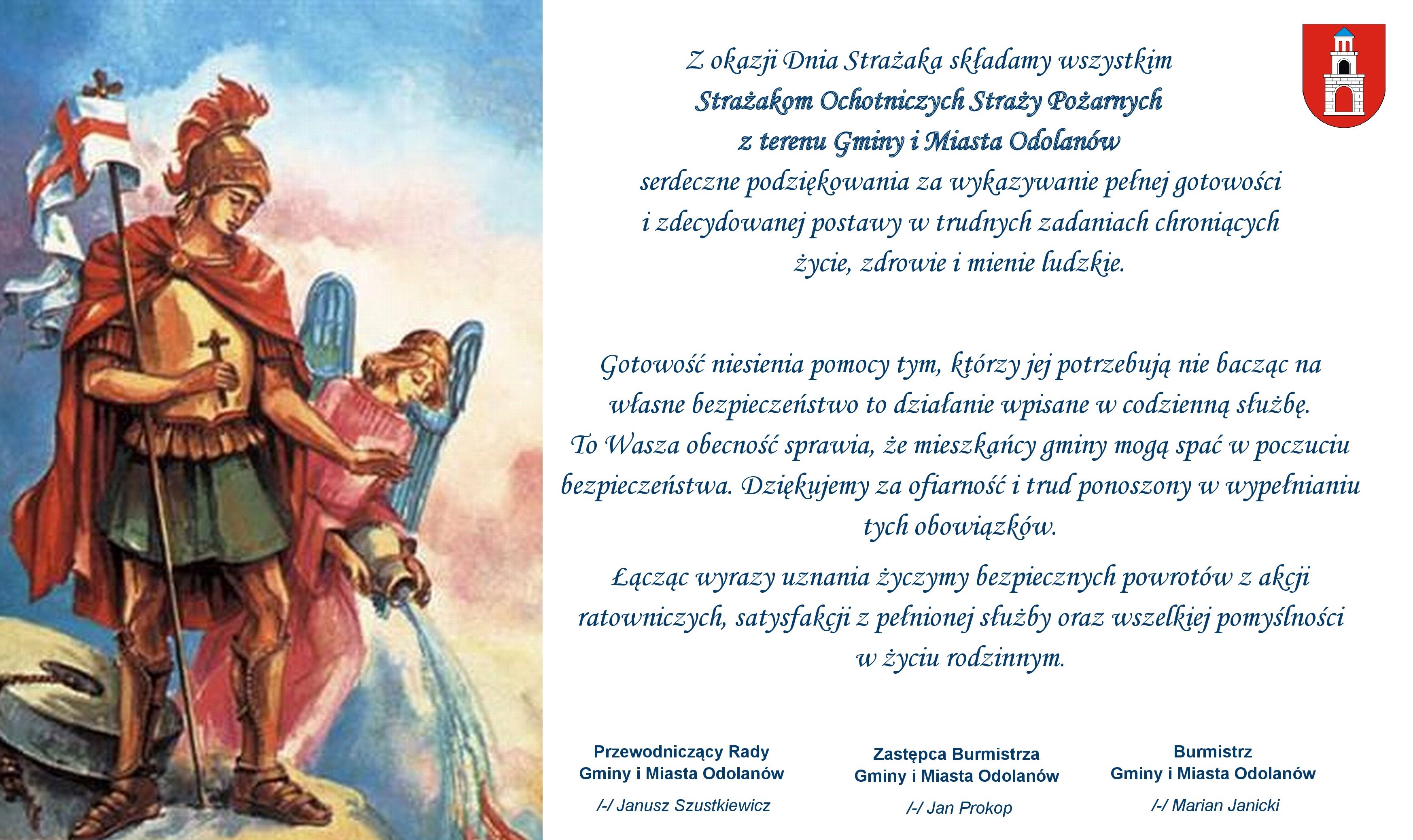 Życzenia z okazji Dnia Strażaka