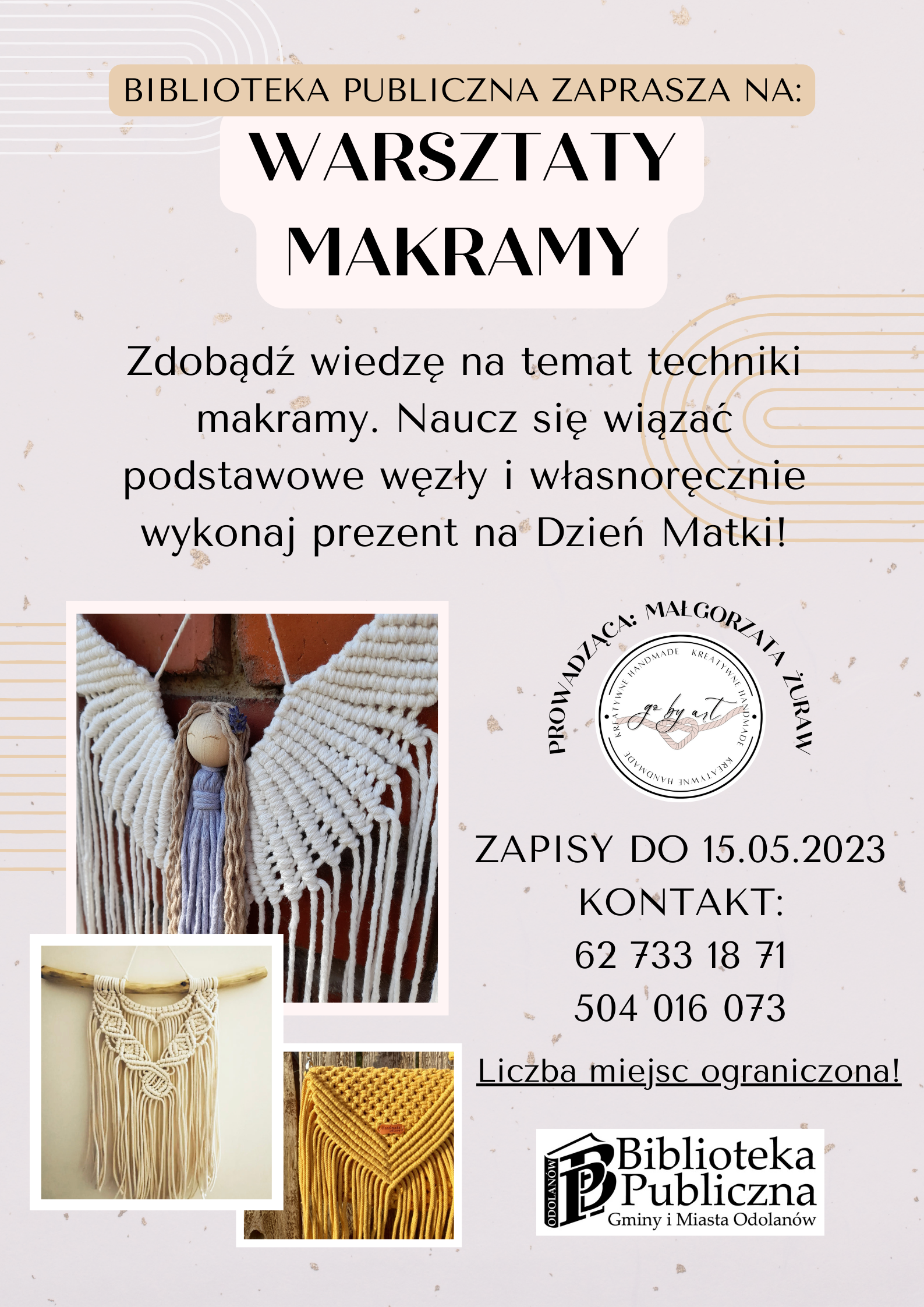 Zapraszamy na Warsztaty Makramy w Bibliotece Publicznej