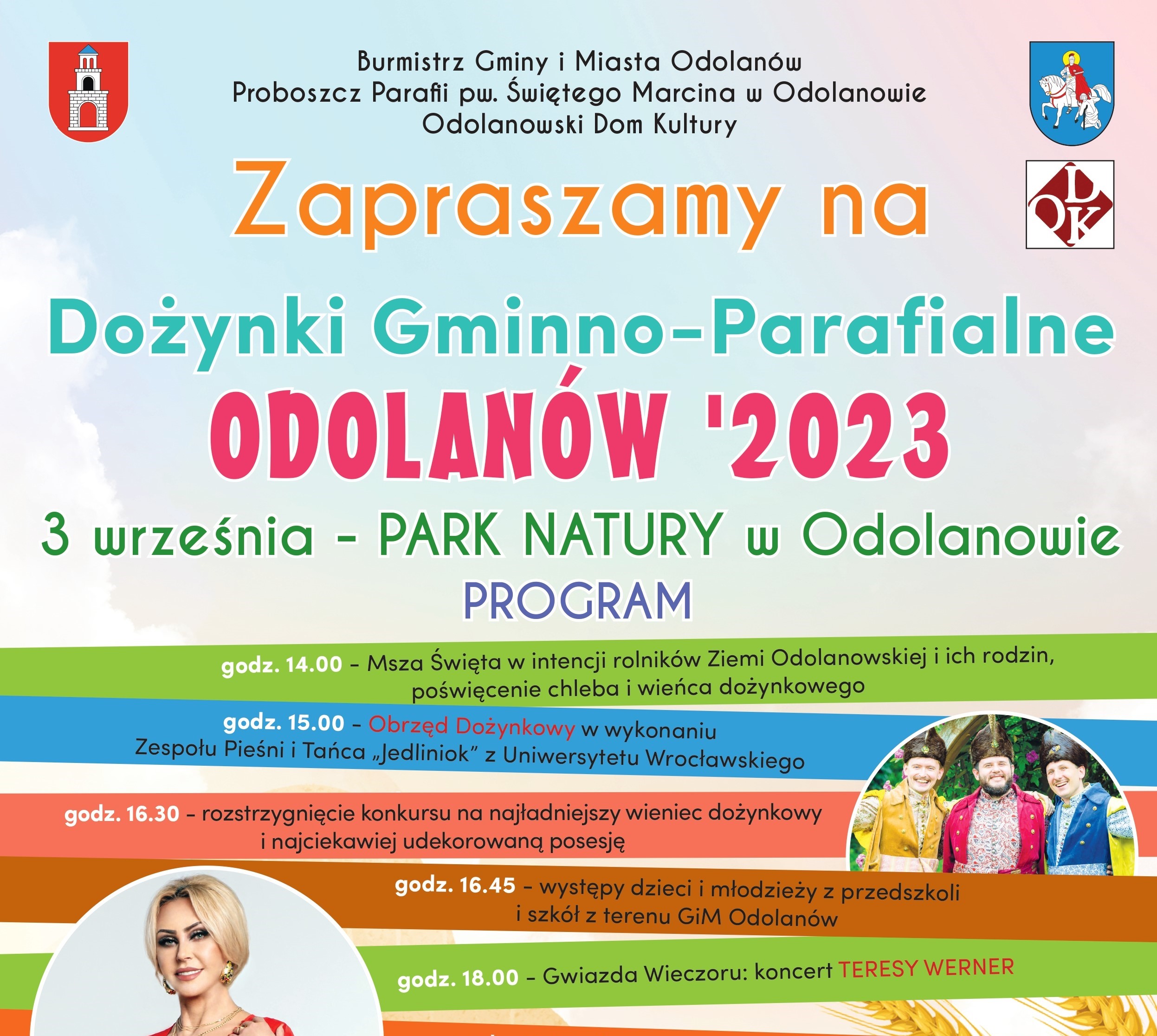 Tegoroczne Dożynki Gminno-Parafialne odbędą się w Odolanowie