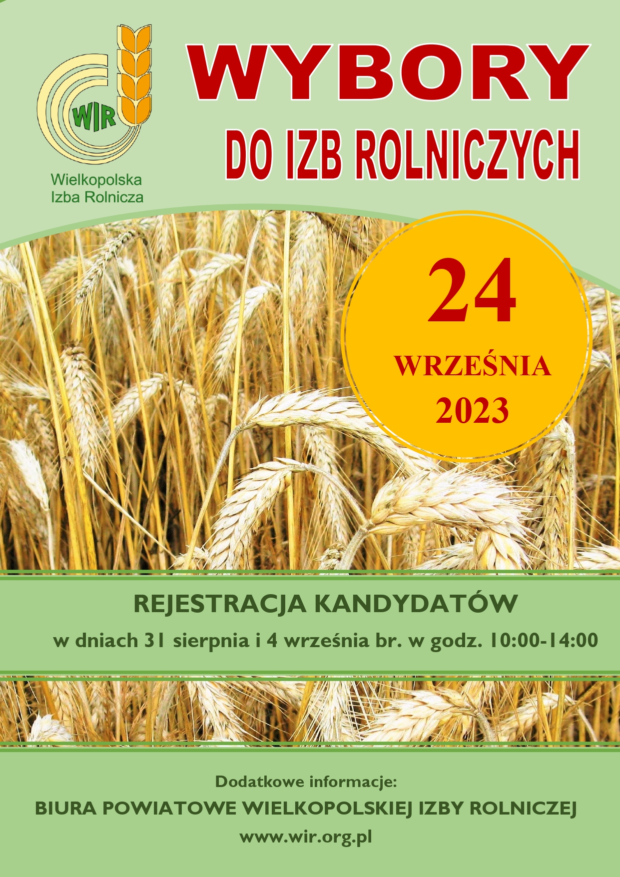 Rejestracja kandydatów w wyborach do Izb Rolniczych