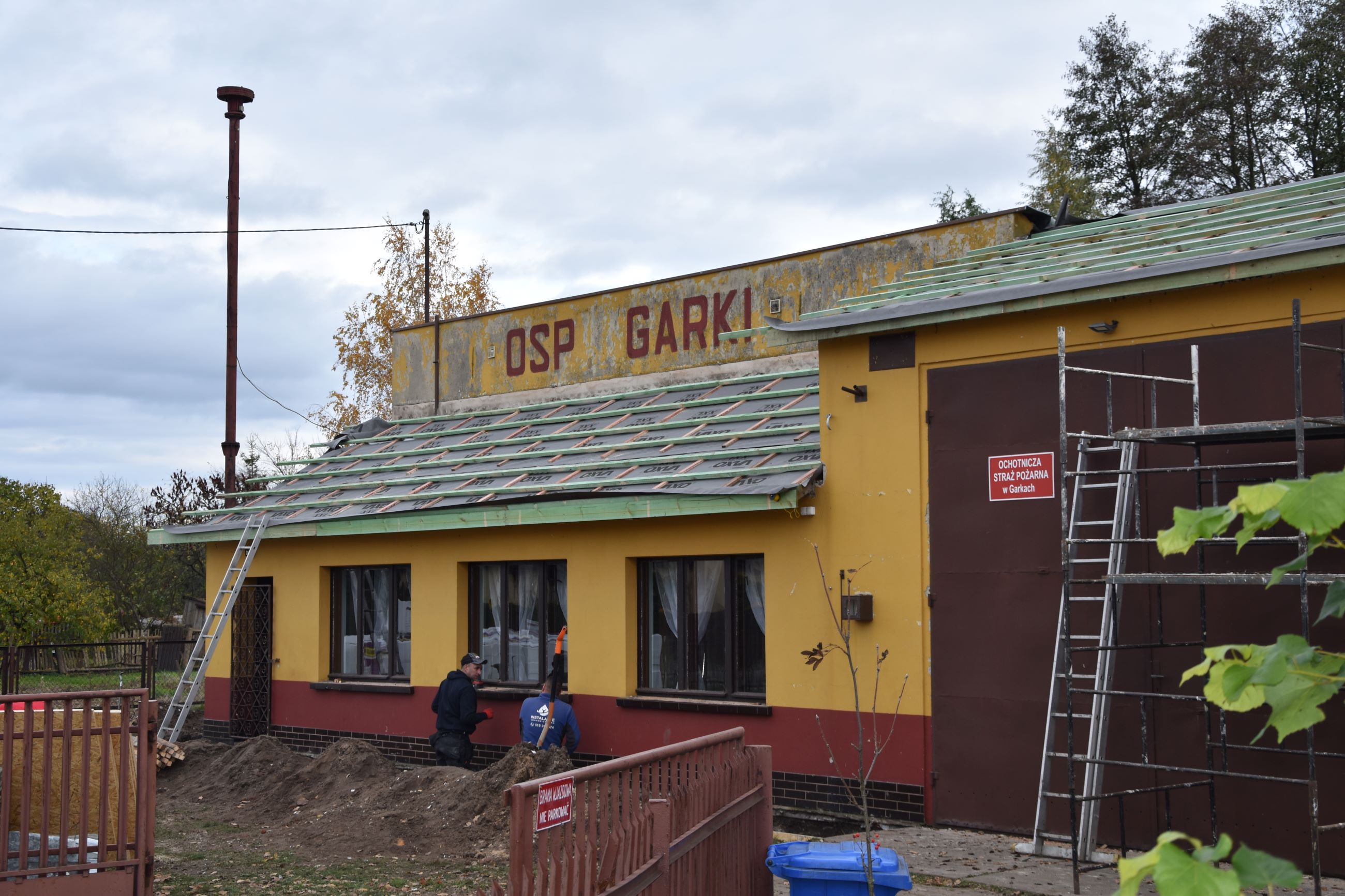 Budynek remizy OSP w Garkach przechodzi modernizację