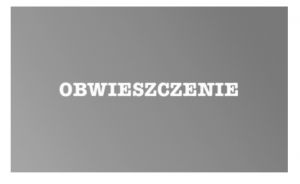 Obwieszczenie