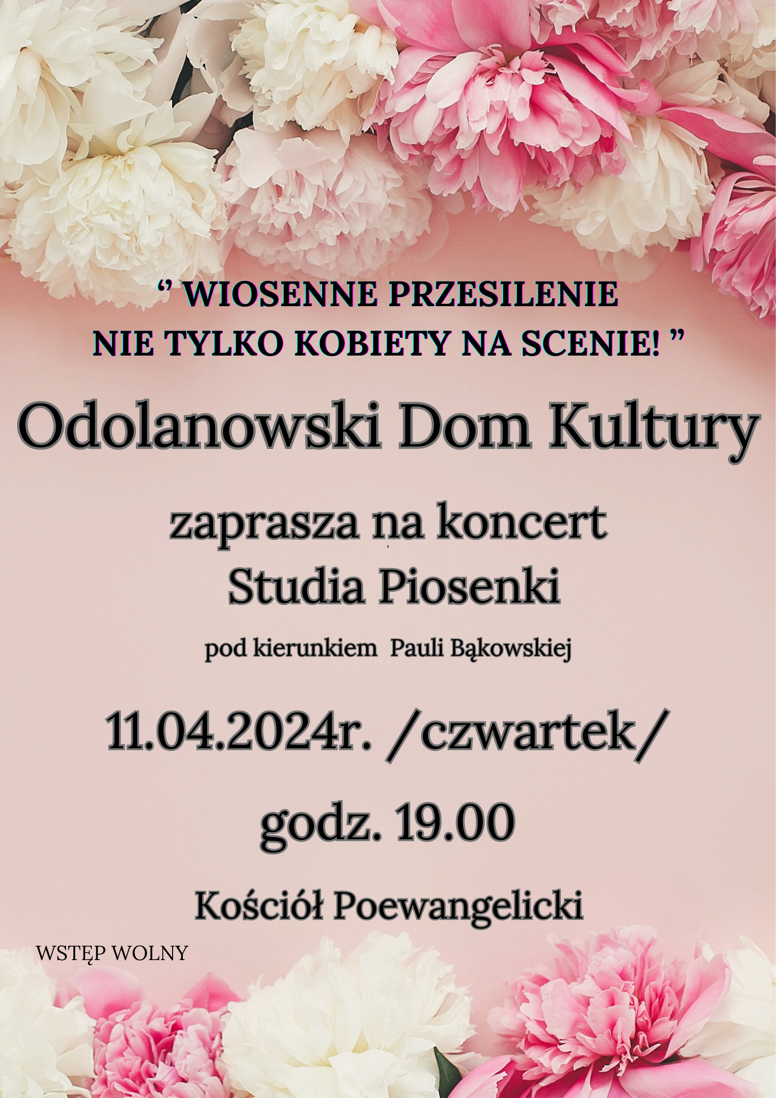 ODK zaprasza na koncert studia piosenki w kościele poewangelickim!