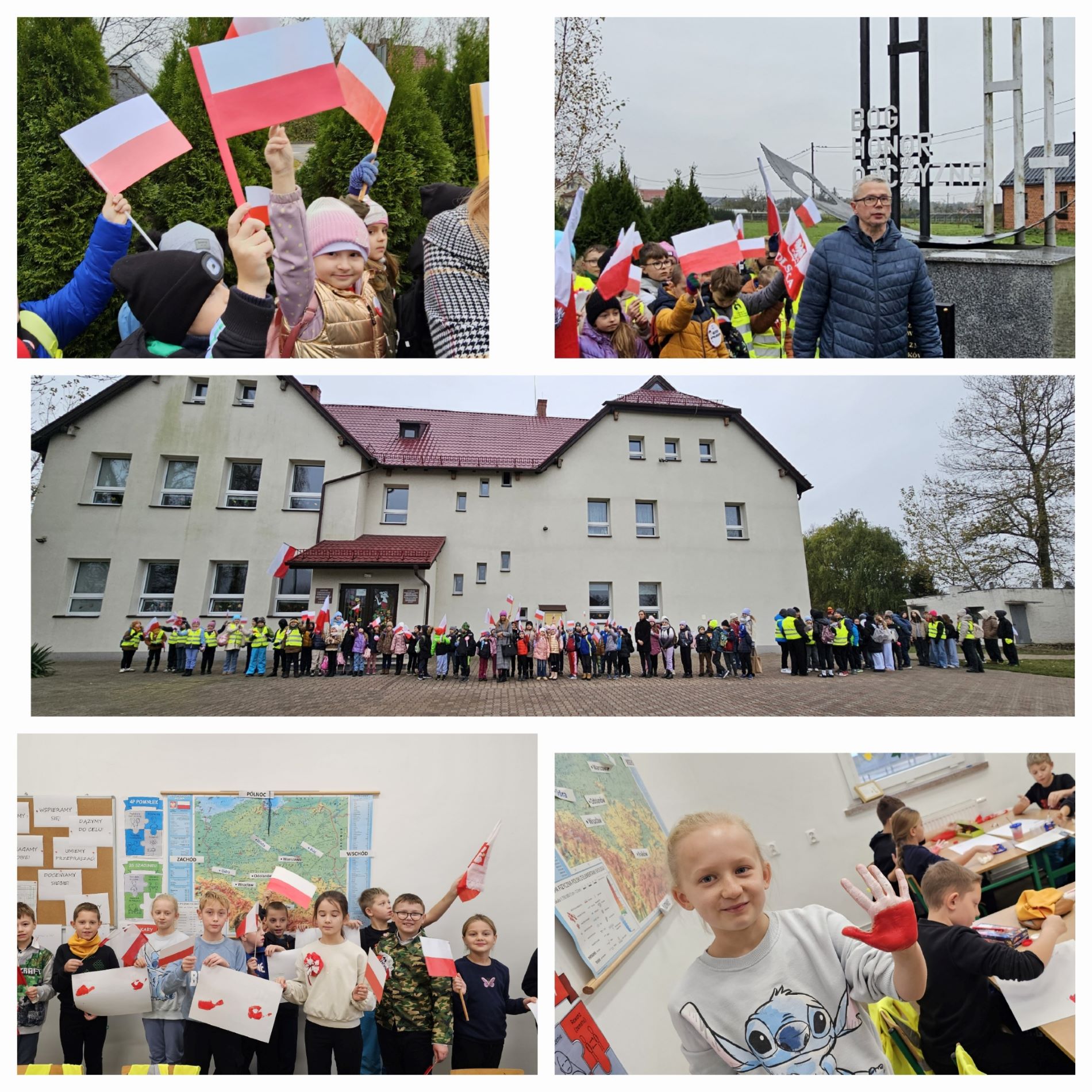 Obchody Święta Niepodległości w Szkole Podstawowej im. Ignacego Łukasiewicza w Garkach