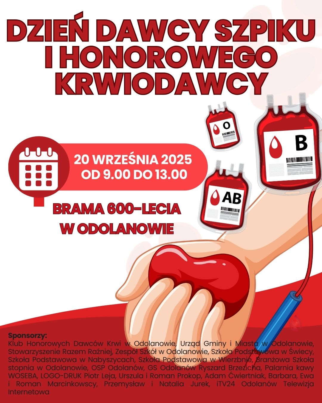 Zapraszamy na Dzień Dawcy Szpiku i Honorowego Krwiodawcy