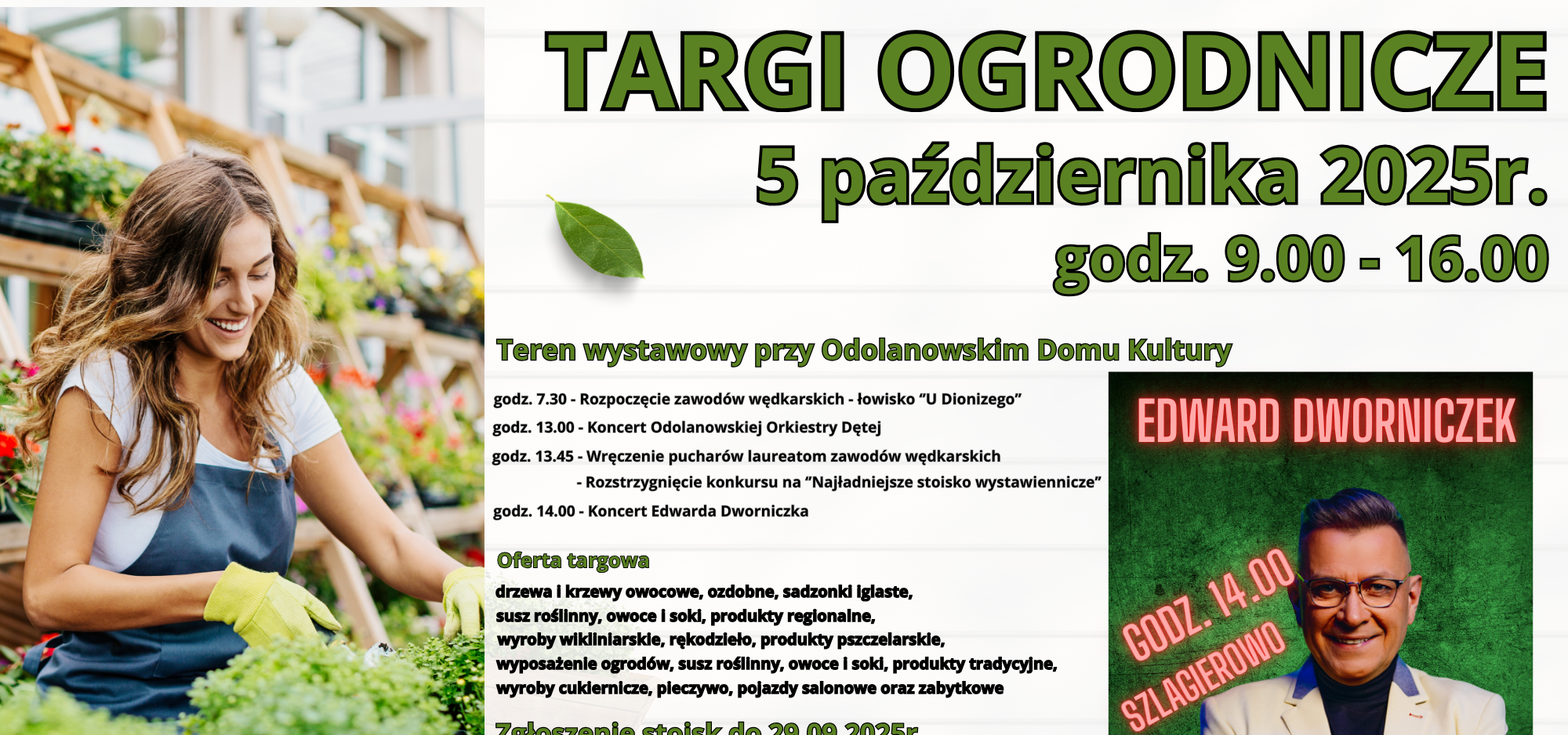 Zapraszamy na Targi Ogrodnicze, które odbędą się 5 października!