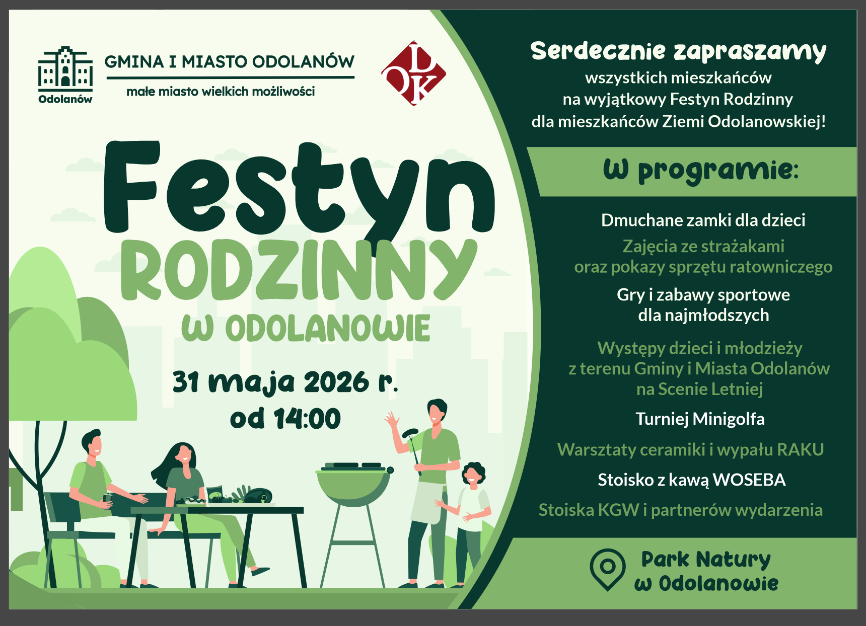 Serdecznie zapraszamy wszystkich mieszkańców oraz gości na wyjątkowy Festyn Rodzinny!