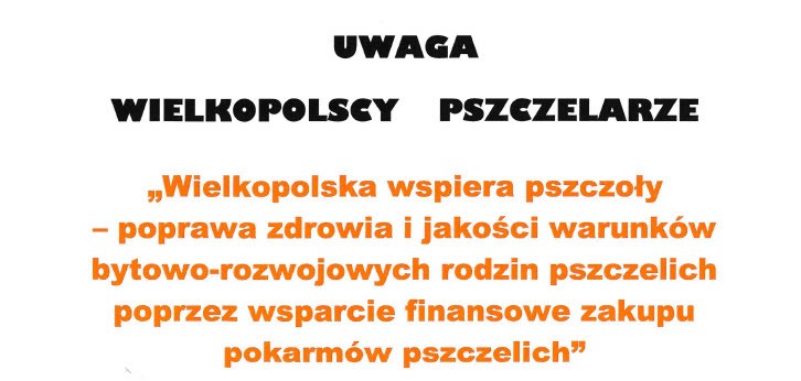 Informacja dla pszczelarzy!