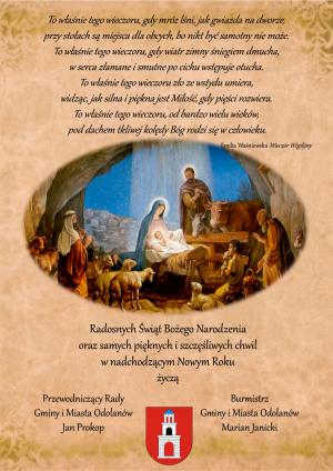 Życzenia samorządu odolanowskiego z okazji Świąt Bożego Narodzenia