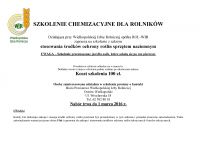 Nabór na szkolenie z zakresu stosowania środków ochrony roślin dla rolników