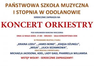Koncert Orkiestry Szkoły Muzycznej w Odolanowie